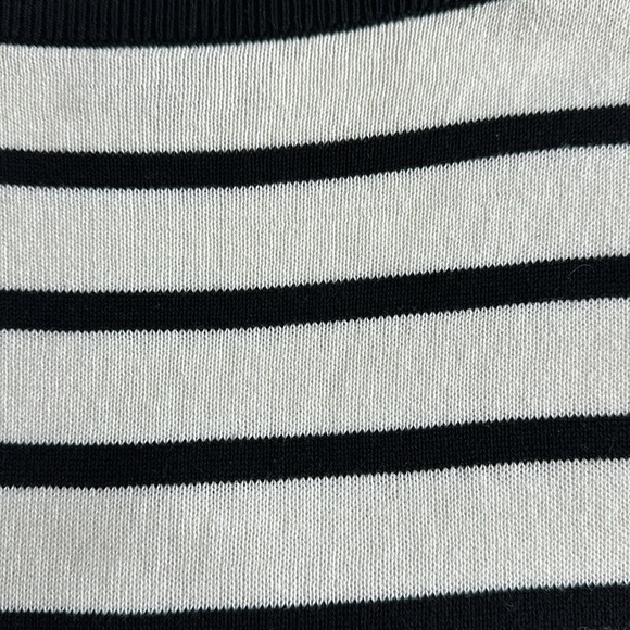 Loft Striped Ballon Sleeve Knit Top, M - Picture 9 of 9